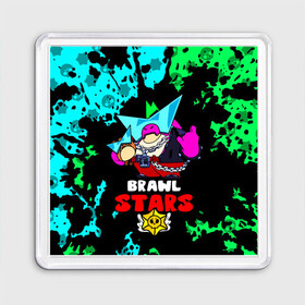 Магнит 55*55 с принтом Плохиш Базз, Buzz Brawl Stars в городе Новоалтайск, Пластик | Размер: 65*65 мм; Размер печати: 55*55 мм | Тематика изображения на принте: born bad buzz | brawl stars | buzz | griff | базз | басс | боец | бравл старс | бравлер | браво старс | грифф | детские игры | детям | персонажи игр
