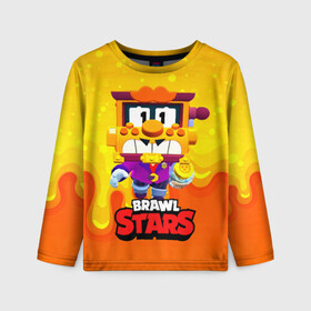 Детский лонгслив 3D с принтом Грифф Griff Brawl Stars в городе Новоалтайск, 100% полиэстер | длинные рукава, круглый вырез горловины, полуприлегающий силуэт
 | brawl | brawl stars | brawlstars | brawl_stars | grif | griff | бравл | бравлстарс | грифф