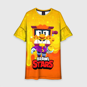 Детское платье 3D с принтом Грифф Griff Brawl Stars в городе Новоалтайск, 100% полиэстер | прямой силуэт, чуть расширенный к низу. Круглая горловина, на рукавах — воланы | brawl | brawl stars | brawlstars | brawl_stars | grif | griff | бравл | бравлстарс | грифф