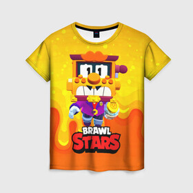 Женская футболка 3D с принтом Грифф Griff Brawl Stars в городе Новоалтайск, 100% полиэфир ( синтетическое хлопкоподобное полотно) | прямой крой, круглый вырез горловины, длина до линии бедер | brawl | brawl stars | brawlstars | brawl_stars | grif | griff | бравл | бравлстарс | грифф