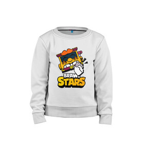 Детский свитшот хлопок с принтом Грифф Griff Brawl Stars в городе Новоалтайск, 100% хлопок | круглый вырез горловины, эластичные манжеты, пояс и воротник | Тематика изображения на принте: brawl | brawl stars | brawlstars | brawl_stars | grif | griff | бравл | бравлстарс | грифф
