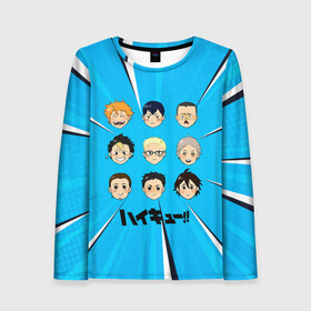 Женский лонгслив 3D с принтом Игроки команды Карасуно | Haikyuu!! в городе Новоалтайск, 100% полиэстер | длинные рукава, круглый вырез горловины, полуприлегающий силуэт | anime | haikyu | haikyuu | karasuno | manga | аниме | асахи азумане | волейбол | волейбольный клуб | вороны | карасуно | коши сугавара | манга | рюноске танака | старшая школа | тобио кагеяма | хаику | хаикую | шоё хината