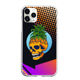 Чехол для iPhone 11 Pro Max матовый с принтом Череп - ананас в городе Новоалтайск, Силикон |  | Тематика изображения на принте: ананас | прикол | прикольные | фрукт | череп