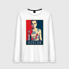 Мужской лонгслив хлопок с принтом Renton в городе Новоалтайск, 100% хлопок |  | britain | chill | choose life | cinema | danny boyle | movie | trainspotting | британия | выбери жизнь | драма | дэнни бойл | ирвин уэлш | кино | криминал | макгрегор | на игле | тусовка | фильм