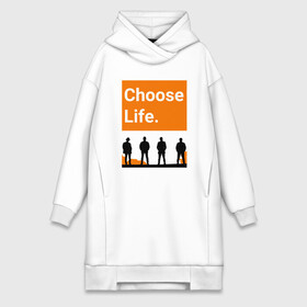 Платье-худи хлопок с принтом Choose Life в городе Новоалтайск,  |  | Тематика изображения на принте: britain | chill | choose life | cinema | danny boyle | movie | trainspotting | британия | выбери жизнь | драма | дэнни бойл | ирвин уэлш | кино | криминал | макгрегор | на игле | тусовка | фильм
