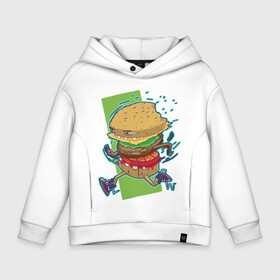 Детское худи Oversize хлопок с принтом Fast Food в городе Новоалтайск, френч-терри — 70% хлопок, 30% полиэстер. Мягкий теплый начес внутри —100% хлопок | боковые карманы, эластичные манжеты и нижняя кромка, капюшон на магнитной кнопке | Тематика изображения на принте: art | burger | cheese | cutlet | fast food | food | hamburger | salad | sandwich | арт | бургер | бутерброд | гамбургер | еда | котлета | салат | сыр | фаст фуд