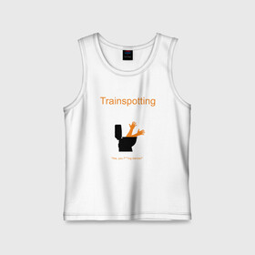 Детская майка хлопок с принтом Trainspotting Style в городе Новоалтайск,  |  | britain | chill | choose life | cinema | danny boyle | movie | trainspotting | британия | выбери жизнь | драма | дэнни бойл | ирвин уэлш | кино | криминал | макгрегор | на игле | тусовка | фильм