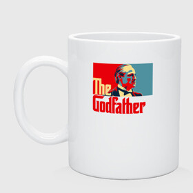 Кружка керамическая с принтом godfather logo в городе Новоалтайск, керамика | объем — 330 мл, диаметр — 80 мм. Принт наносится на бока кружки, можно сделать два разных изображения | godfather | кино | крестный отец | фильм