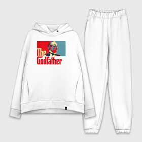 Женский костюм хлопок Oversize с принтом godfather logo в городе Новоалтайск,  |  | godfather | кино | крестный отец | фильм