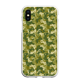 Чехол для iPhone XS Max матовый с принтом Gamer Геймерский камуфляж в городе Новоалтайск, Силикон | Область печати: задняя сторона чехла, без боковых панелей | computer game | dandy | gamepad | gamer | games | joysticks | sega | video games | видеоигра | денди | джойстики | игры | компьютерная игра | сега