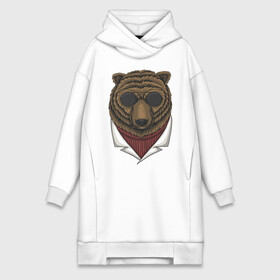 Платье-худи хлопок с принтом Gang Bear в городе Новоалтайск,  |  | иллюстрация | косолапый | крутой | мафия | мишка