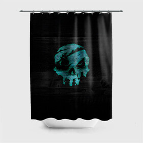 Штора 3D для ванной с принтом Skull of pirate в городе Новоалтайск, 100% полиэстер | плотность материала — 100 г/м2. Стандартный размер — 146 см х 180 см. По верхнему краю — пластиковые люверсы для креплений. В комплекте 10 пластиковых колец | game | games | pirate | sea of thieves | sot | игра | игры | корабли | корабль | кракен | майкрософт | море | море воров | моря | пираты
