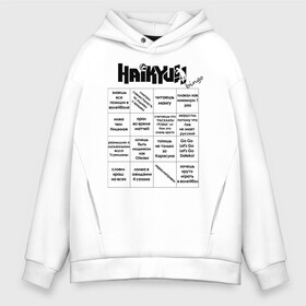 Мужское худи Oversize хлопок с принтом Haikyuu!! bingo в городе Новоалтайск, френч-терри — 70% хлопок, 30% полиэстер. Мягкий теплый начес внутри —100% хлопок | боковые карманы, эластичные манжеты и нижняя кромка, капюшон на магнитной кнопке | anime | haikyu | haikyuu | manga | аниме | бинго | волейбол | волейбольный клуб | волейбольный мяч | для игры | игра | карасуно | лого | манга | мяч | надпись | настольная игра | старшая школа | таблица | хаику | хаикую