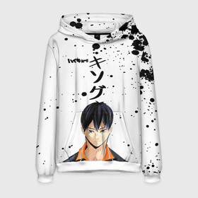 Мужская толстовка 3D с принтом Тобио Кагеяма | Haikyuu!! в городе Новоалтайск, 100% полиэстер | двухслойный капюшон со шнурком для регулировки, мягкие манжеты на рукавах и по низу толстовки, спереди карман-кенгуру с мягким внутренним слоем. | anime | haikyu | haikyuu | karasuno | manga | аниме | бакагеяма | ваше высочество | волейбол | волейбольный клуб | вороны | карасуно | король площадки | корона | манга | мяч | старшая школа | хаику | хаикую | ямаяма кун