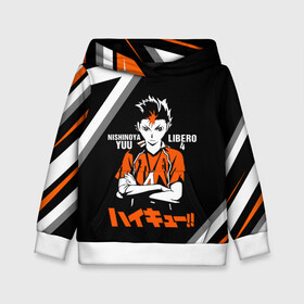 Детская толстовка 3D с принтом Nishinoya Yuu | Haikyuu!! в городе Новоалтайск, 100% полиэстер | двухслойный капюшон со шнурком для регулировки, мягкие манжеты на рукавах и по низу толстовки, спереди карман-кенгуру с мягким внутренним слоем | 4 номер | haikyu | haikyuu | karasuno | yu nishinoya | аниме | божественный хранитель карасуно | волейбол | волейбольный клуб | вороны | иероглифы | карасуно | манга | ноя сан | старшая школа | хаику | хаикую | чидорияма