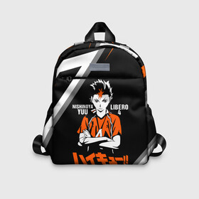 Детский рюкзак 3D с принтом Nishinoya Yuu | Haikyuu!! в городе Новоалтайск, 100% полиэстер | лямки с регулируемой длиной, сверху петелька, чтобы рюкзак можно было повесить на вешалку. Основное отделение закрывается на молнию, как и внешний карман. Внутри дополнительный карман. По бокам два дополнительных кармашка | Тематика изображения на принте: 4 номер | haikyu | haikyuu | karasuno | yu nishinoya | аниме | божественный хранитель карасуно | волейбол | волейбольный клуб | вороны | иероглифы | карасуно | манга | ноя сан | старшая школа | хаику | хаикую | чидорияма