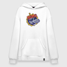 Худи SuperOversize хлопок с принтом Back to the old school в городе Новоалтайск, 70% хлопок, 30% полиэстер, мягкий начес внутри | карман-кенгуру, эластичная резинка на манжетах и по нижней кромке, двухслойный капюшон
 | графитти | кино | старый авто | школа