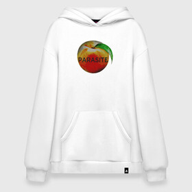 Худи SuperOversize хлопок с принтом Parasite Peach в городе Новоалтайск, 70% хлопок, 30% полиэстер, мягкий начес внутри | карман-кенгуру, эластичная резинка на манжетах и по нижней кромке, двухслойный капюшон
 | bong joon ho | korea | parasite | актер | драма | канны | кино | комедия | корея | оскар | паразиты | пон чжун хо | режиссер | семья | триллер