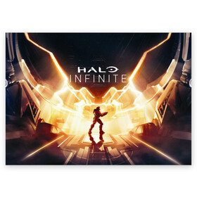 Поздравительная открытка с принтом Halo infinite Мастер Чиф в городе Новоалтайск, 100% бумага | плотность бумаги 280 г/м2, матовая, на обратной стороне линовка и место для марки
 | Тематика изображения на принте: alien | future | galactic | games | halo | helmet | infinite | master chief | microsoft | nextgen | robot | space | war | weapon | xbox | бесконечность | будущее | война | галактика | игры | иксбокс | инопланетянин | космос | майкрософт | мастер чиф | нек