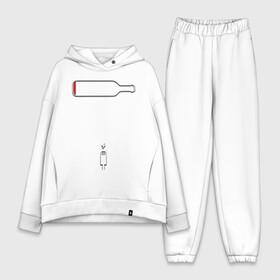 Женский костюм хлопок Oversize с принтом Требуется подзарядка в городе Новоалтайск,  |  | бутылка | вино | зарядка | разряд