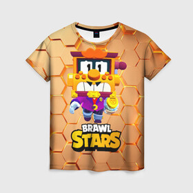Женская футболка 3D с принтом Грифф Griff Brawl Stars в городе Новоалтайск, 100% полиэфир ( синтетическое хлопкоподобное полотно) | прямой крой, круглый вырез горловины, длина до линии бедер | brawl | brawl stars | brawlstars | brawl_stars | grif | griff | бравл | бравлстарс | грифф
