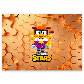 Поздравительная открытка с принтом Грифф Griff Brawl Stars в городе Новоалтайск, 100% бумага | плотность бумаги 280 г/м2, матовая, на обратной стороне линовка и место для марки
 | brawl | brawl stars | brawlstars | brawl_stars | grif | griff | бравл | бравлстарс | грифф