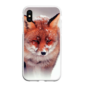 Чехол для iPhone XS Max матовый с принтом Лисица и снег в городе Новоалтайск, Силикон | Область печати: задняя сторона чехла, без боковых панелей | fox | foxy | животное | звери | лиса | лисенок | лисичка | милая | рыжая | фокс