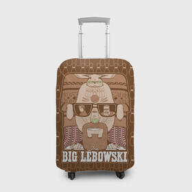 Чехол для чемодана 3D с принтом The Big Lebowski в городе Новоалтайск, 86% полиэфир, 14% спандекс | двустороннее нанесение принта, прорези для ручек и колес | donny | dude | jeff bridges | the big lebowski | walter sobchak | большой лебовский | боулинг | вальтер собчак | джефф бриджес | донни | заяц | кегли | кролик | фильм | чувак