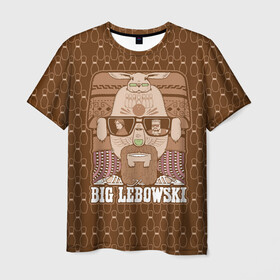 Мужская футболка 3D с принтом The Big Lebowski в городе Новоалтайск, 100% полиэфир | прямой крой, круглый вырез горловины, длина до линии бедер | donny | dude | jeff bridges | the big lebowski | walter sobchak | большой лебовский | боулинг | вальтер собчак | джефф бриджес | донни | заяц | кегли | кролик | фильм | чувак
