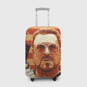 Чехол для чемодана 3D с принтом Walter Sobchak в городе Новоалтайск, 86% полиэфир, 14% спандекс | двустороннее нанесение принта, прорези для ручек и колес | dude | jeff bridges | the big lebowski | walter sobchak | большой лебовский | боулинг | вальтер собчак | джефф бриджес | пистолет | фильм | чувак | шар