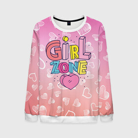 Мужской свитшот 3D с принтом Girl Zone только для девушек в городе Новоалтайск, 100% полиэстер с мягким внутренним слоем | круглый вырез горловины, мягкая резинка на манжетах и поясе, свободная посадка по фигуре | girl | girl zone | девочка | девушка | девушке | девушки рулят | зона девушек | только для девушек