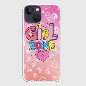 Чехол для iPhone 13 mini с принтом Girl Zone только для девушек в городе Новоалтайск,  |  | girl | girl zone | девочка | девушка | девушке | девушки рулят | зона девушек | только для девушек