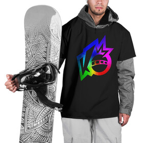 Накидка на куртку 3D с принтом Knockout city. Rainbow logo в городе Новоалтайск, 100% полиэстер |  | Тематика изображения на принте: a | arts | ball | box | city | dodgeball | e | electronic | game | gradient | knockout | logo | nintendo | playstation | rainbow | switch | technologies | x | а | артс | вышибалы | город | градиент | е | игра | лого | логотип | мяч | нокаут | 