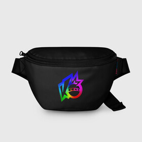 Поясная сумка 3D с принтом Knockout city. Rainbow logo в городе Новоалтайск, 100% полиэстер | плотная ткань, ремень с регулируемой длиной, внутри несколько карманов для мелочей, основное отделение и карман с обратной стороны сумки застегиваются на молнию | a | arts | ball | box | city | dodgeball | e | electronic | game | gradient | knockout | logo | nintendo | playstation | rainbow | switch | technologies | x | а | артс | вышибалы | город | градиент | е | игра | лого | логотип | мяч | нокаут | 