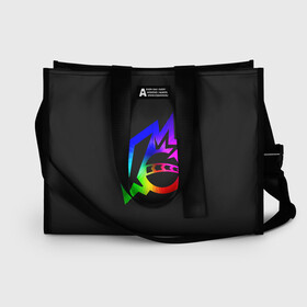 Сумка-шоппер 3D с принтом Knockout city. Rainbow logo в городе Новоалтайск, 100% полиэстер | застегивается на металлическую кнопку; внутренний карман застегивается на молнию. Стенки укреплены специальным мягким материалом, чтобы защитить содержимое от несильных ударов
 | a | arts | ball | box | city | dodgeball | e | electronic | game | gradient | knockout | logo | nintendo | playstation | rainbow | switch | technologies | x | а | артс | вышибалы | город | градиент | е | игра | лого | логотип | мяч | нокаут | 