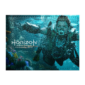 Обложка для студенческого билета с принтом Horizon Forbidden West в городе Новоалтайск, натуральная кожа | Размер: 11*8 см; Печать на всей внешней стороне | Тематика изображения на принте: aloy | dawn | forbidden | horizon | west | zero | вест | нора | племя | форбидден | хорайзен | хоризон | элой