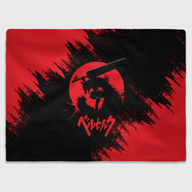 Плед 3D с принтом BERSERK red краска в городе Новоалтайск, 100% полиэстер | закругленные углы, все края обработаны. Ткань не мнется и не растягивается | anime | berserk | аниме | берсерк | бесерк | гатс | комикс | манга | мультфильм