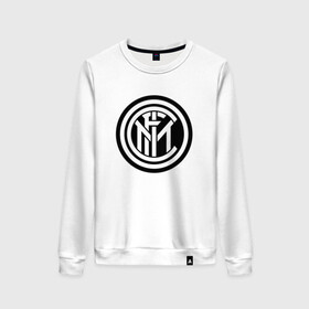 Женский свитшот хлопок с принтом INTERNATIONAL | INTER MILAN в городе Новоалтайск, 100% хлопок | прямой крой, круглый вырез, на манжетах и по низу широкая трикотажная резинка  | icardi | inter | international | italy | milan | world cup | икарди | интер | интернационале | италия | мауро | милан | миланский | футбольная форма | футбольный клуб | чемпионат мира