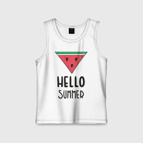 Детская майка хлопок с принтом HELLO SUMMER в городе Новоалтайск,  |  | funny | happy | hello | icecream | rainbow | romantic | summer | sun | арбуз | веселье | значки | лето | отдых | отпуск | привет | романтика | солнце | счастье | тепло