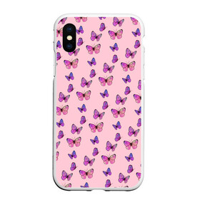 Чехол для iPhone XS Max матовый с принтом Бабочки фиолетовые 2 в городе Новоалтайск, Силикон | Область печати: задняя сторона чехла, без боковых панелей | бабочка | бабочки | насекомые | нежный | рисунок | роза | сирень | цветочек | цветочный | цветы