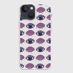 Чехол для iPhone 13 mini с принтом Глаза фиолетовые в городе Новоалтайск,  |  | геометрия | глаз | глаза | иллюзия | медицина | окулист | паттерн | психоделика | радуга | цвета