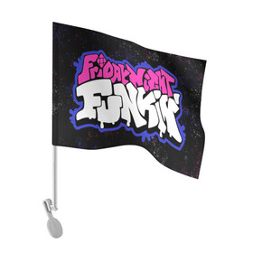 Флаг для автомобиля с принтом FRIDAY NIGHT FUNKIN в городе Новоалтайск, 100% полиэстер | Размер: 30*21 см | friday night funk | friday night funkin | pico | игры | найт фанкинг | пико | фрайд найт фанкин | фрайдей фанкин | фрайдэй найт фанкин