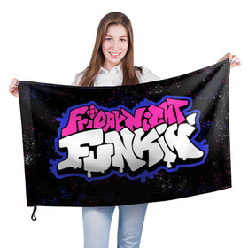 Флаг 3D с принтом FRIDAY NIGHT FUNKIN в городе Новоалтайск, 100% полиэстер | плотность ткани — 95 г/м2, размер — 67 х 109 см. Принт наносится с одной стороны | friday night funk | friday night funkin | pico | игры | найт фанкинг | пико | фрайд найт фанкин | фрайдей фанкин | фрайдэй найт фанкин