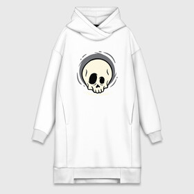Платье-худи хлопок с принтом Crazy skull в городе Новоалтайск,  |  | crazy | skull | бита | сумасшедший | хипстер | череп | черепушка