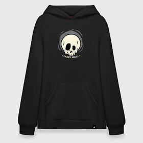 Худи SuperOversize хлопок с принтом Crazy skull в городе Новоалтайск, 70% хлопок, 30% полиэстер, мягкий начес внутри | карман-кенгуру, эластичная резинка на манжетах и по нижней кромке, двухслойный капюшон
 | crazy | skull | бита | сумасшедший | хипстер | череп | черепушка