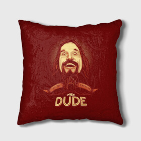 Подушка 3D с принтом The Dude в городе Новоалтайск, наволочка – 100% полиэстер, наполнитель – холлофайбер (легкий наполнитель, не вызывает аллергию). | состоит из подушки и наволочки. Наволочка на молнии, легко снимается для стирки | dude | jeff bridges | the big lebowski | большой лебовский | боулинг | джефф бриджес | кегли | чувак | шар