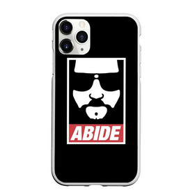 Чехол для iPhone 11 Pro матовый с принтом ABIDE Большой Лебовский в городе Новоалтайск, Силикон |  | abide | jeff bridges | the big lebowski | большой лебовский | джефф бриджес