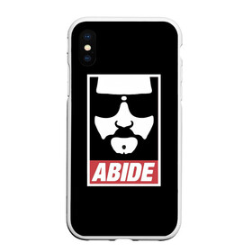 Чехол для iPhone XS Max матовый с принтом ABIDE Большой Лебовский в городе Новоалтайск, Силикон | Область печати: задняя сторона чехла, без боковых панелей | abide | jeff bridges | the big lebowski | большой лебовский | джефф бриджес