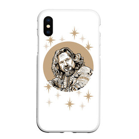 Чехол для iPhone XS Max матовый Большой Лебовский: в городе Новоалтайск, Силикон | Область печати: задняя сторона чехла, без боковых панелей | dude | jeff bridges | the big lebowski | большой лебовский | джефф бриджес | звезды | космос | фильм | чувак