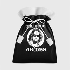 Подарочный 3D мешок с принтом The dude ABIDES в городе Новоалтайск, 100% полиэстер | Размер: 29*39 см | dude | jeff bridges | the big lebowski | the dude abides | большой лебовский | джефф бриджес | фильм | чувак